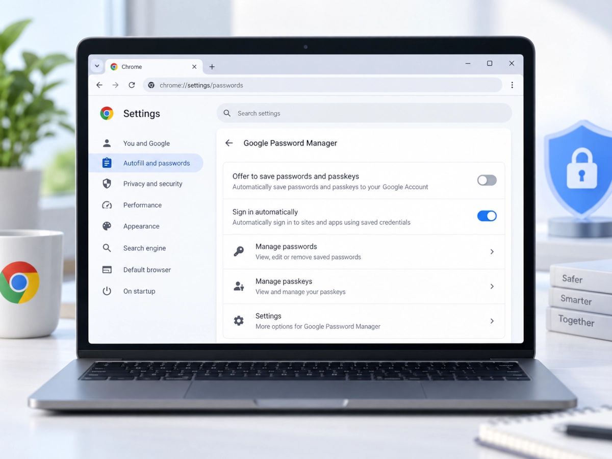 Chrome password settings with the save-password prompt disabled